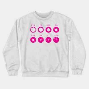 F-Stops-Pink Crewneck Sweatshirt